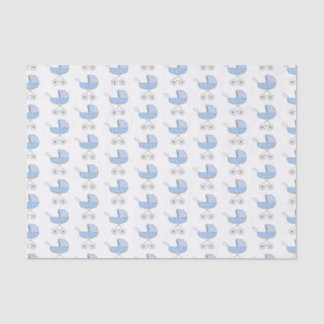 Papel De Seda Modelo simple del cochecito de bebé azul