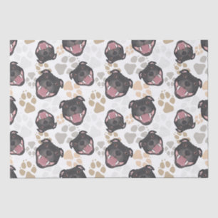 Papel De Seda Modelo Staffordshire bull terrier de las patas del