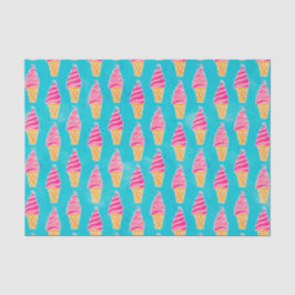 Papel De Seda Modelo suave de los conos de helado de la fresa