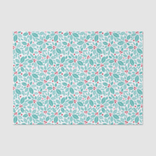 Papel De Seda Modelo verde azulado del Poinsettia