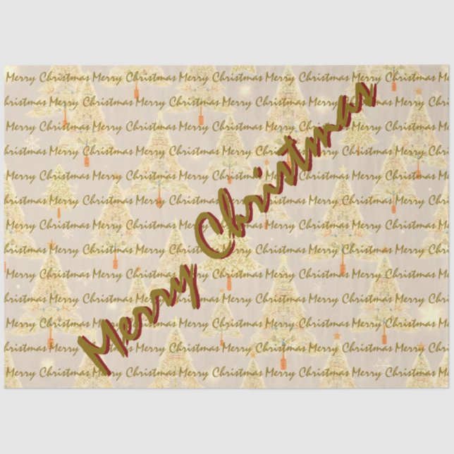 Papel De Seda Modern Christmas Luxury Christmas Trees (Anverso)