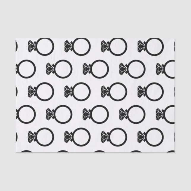 Papel De Seda Modern Diamond Ring SIlhouettes (Anverso)