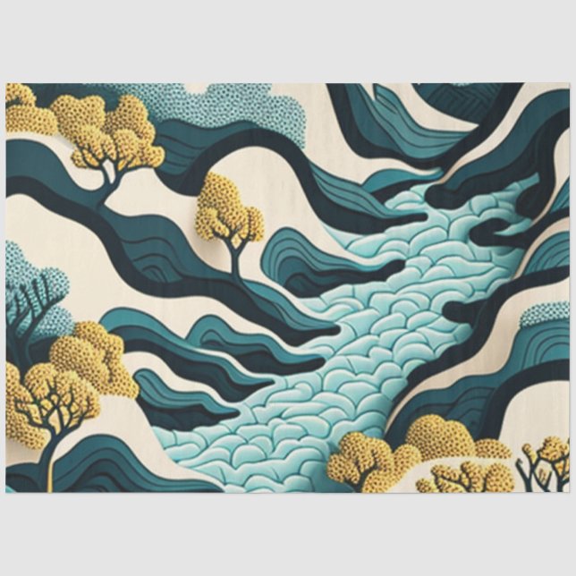 Papel De Seda Modern Landscape (Anverso)