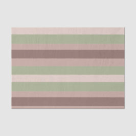 Papel De Seda Moderna Linear | Aged Sage & Tea Rose