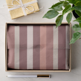 Papel De Seda Moderna Linear | Rosa Antiguo y Cobre