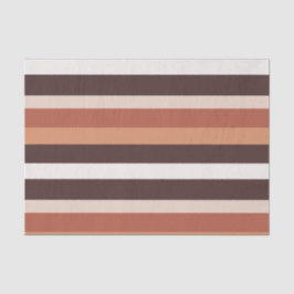 Papel De Seda Moderna Linear | Terracota y Albaricoque