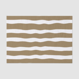 Papel De Seda Moderna y acogedora cacao marrón rayas onduladas D