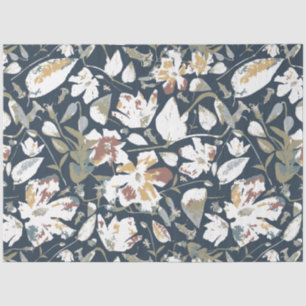 Papel De Seda Moderna y elegante corteza de oro de la marina flo