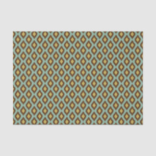 Papel De Seda Moderno amarillo azul del ikat tribal moderno