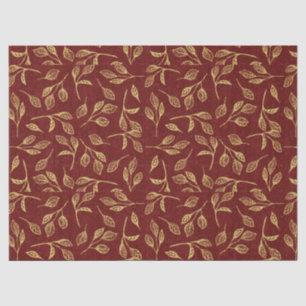 Papel De Seda Moderno árbol de Navidad victoriano oro borgoña ro