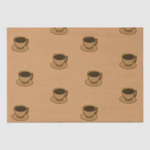 Papel De Seda Moderno café café marrón de mediados de siglo