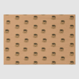 Papel De Seda Moderno café café marrón de mediados de siglo