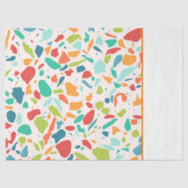 Papel De Seda Moderno diseño arquitectónico colorido de Terrazzo