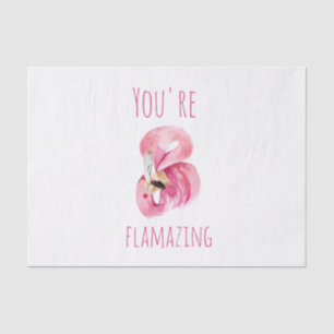 Papel De Seda Moderno, Es Flamante Belleza Flamingo Rosa