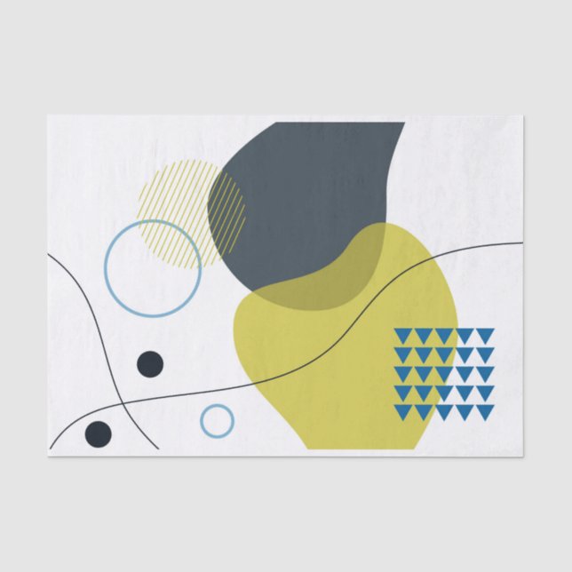 Papel De Seda Moderno, memphis, fresco, único, moderno ilustraci (Anverso)