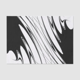 Papel De Seda Moderno negro y blanco