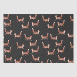 Papel De Seda Moderno patrón de zorro rojo de color blanco venti