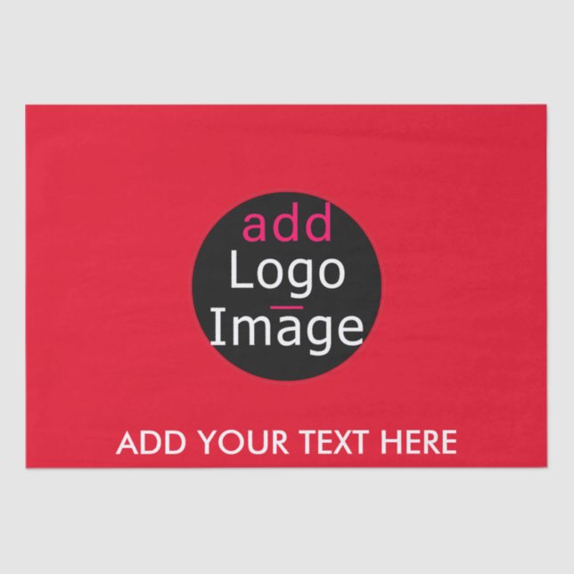 Papel De Seda Moderno Personalizable profesional Rojo de negocio (Anverso)