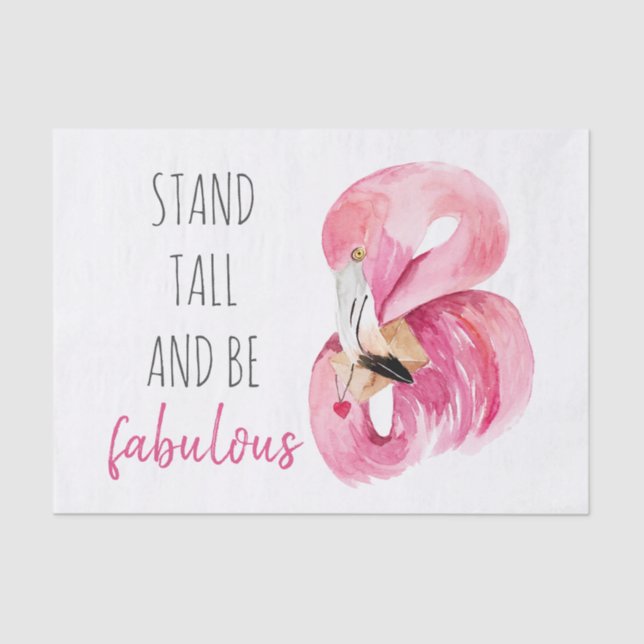 Papel De Seda Moderno Stand Exótico Alto Y SEA Fabuloso Flamingo (Anverso)
