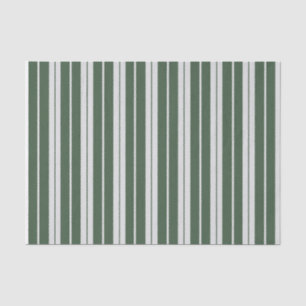 Papel De Seda Moderno Verde Blanco Rayado