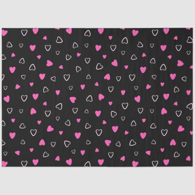 Papel De Seda Moderno y lujoso Corazón de Amor (Anverso)