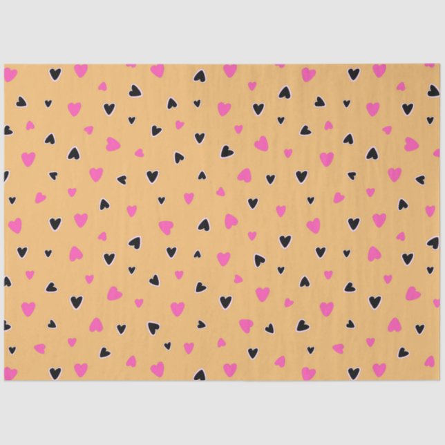 Papel De Seda Moderno y lujoso Corazón de Oro (Anverso)