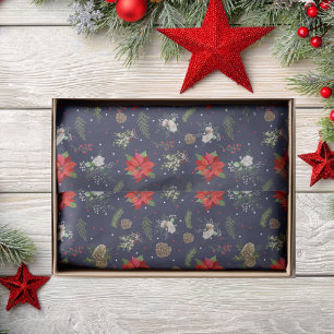 Papel De Seda Modernos Navidades de Berry Botánico-Floral