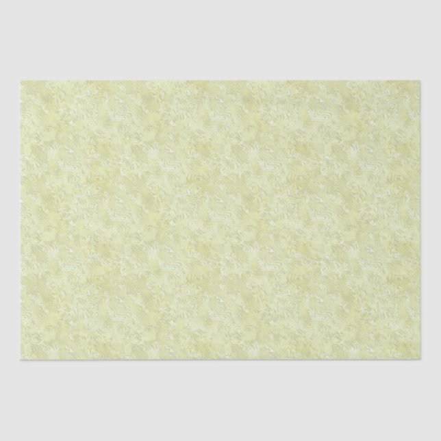 Papel De Seda Moire de seda pequeño patrón en amarillo limón (Anverso)