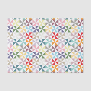 Papel De Seda Molinillo de viento geométrico colorido