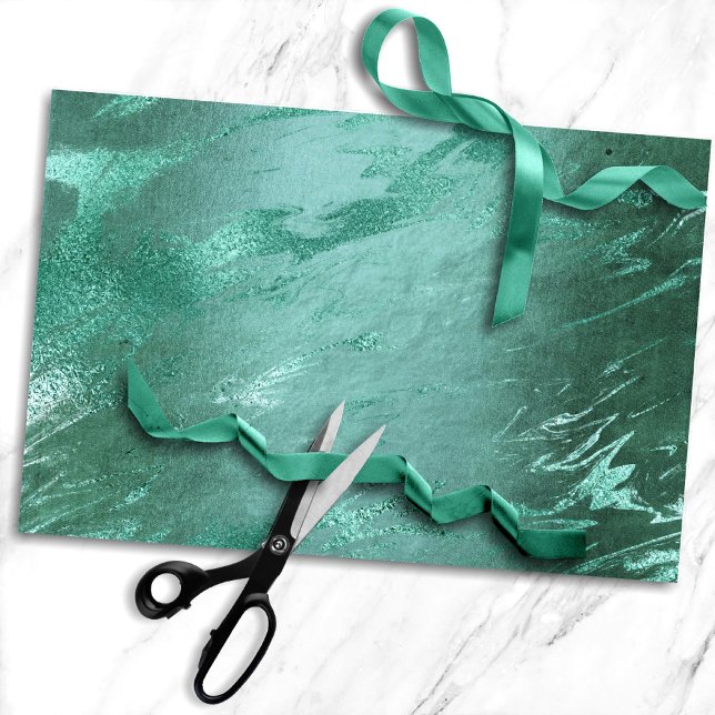Papel De Seda Molten Jade | Mármol de lujo verde esmeralda (Subido por el creador)