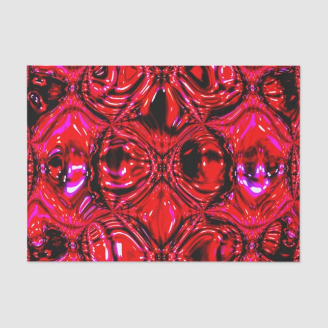 Papel De Seda 'Molten Red' Abstract Tissue Paper (Anverso)
