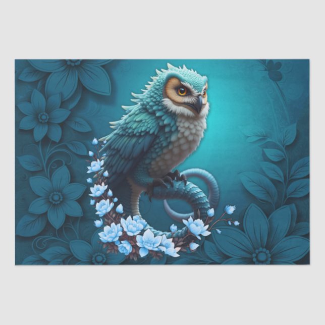 Papel De Seda Momento de la sabiduría, la lechuza mágica, majest (Anverso)