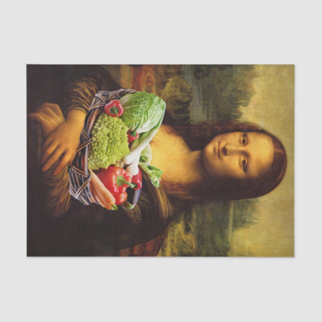 Papel De Seda Mona Lisa ama a las verduras (Anverso)