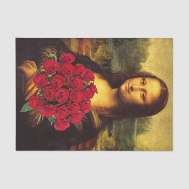 Papel De Seda Mona Lisa ama a los Rosas (Anverso)