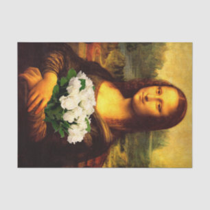 Papel De Seda Mona Lisa ama las rosas blancas