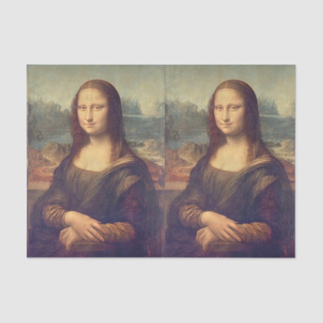 Papel De Seda Mona Lisa de Leonardo da Vinci (Anverso)