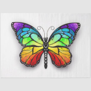 Papel De Seda Monarca de mariposa arcoiris