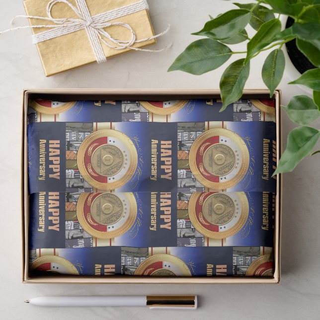 Papel De Seda Moneda Conmemorativa del Aniversario de 1 Año Sobr (Regalo )