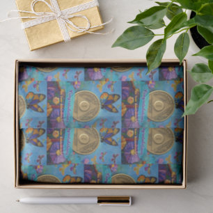 Papel De Seda Moneda de aniversario de 1 año sobrio Mariposas Fl