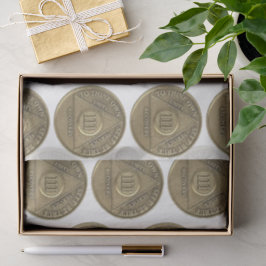 Papel De Seda Moneda de aniversario de recuperación de 3 años