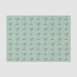 Papel De Seda Moneda rosa de color martini simple de vidrio mode