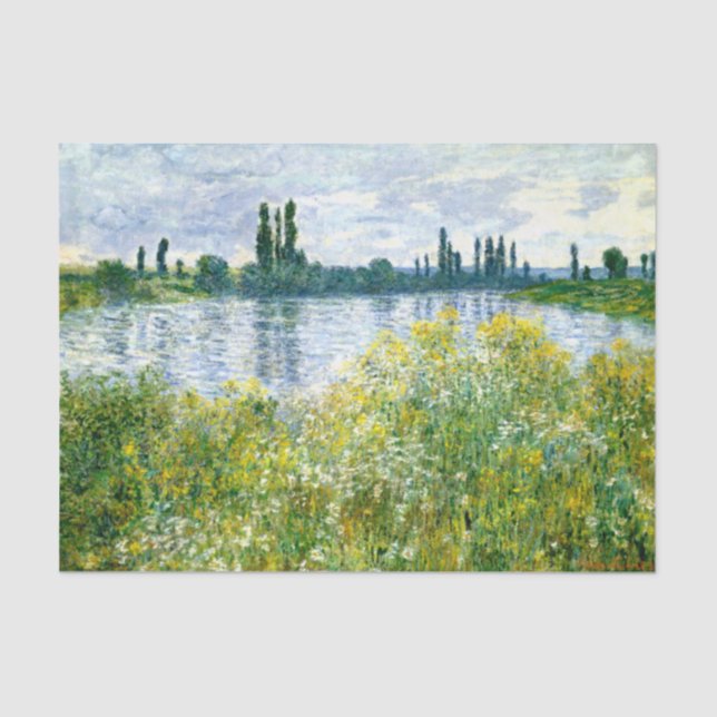 Papel De Seda Monet - Bancos del Sena en Vetheuil (Anverso)