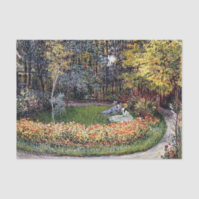 Papel De Seda Monet - En el jardín, famoso cuadro (Anverso)