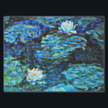Papel De Seda Monet - Lilis de agua, azul,<br><div class="desc">Pintura de Claude Monet,  Water Lilies,  Azul</div>
