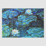Papel De Seda Monet - Lilis de agua, azul,<br><div class="desc">Pintura de Claude Monet,  Water Lilies,  Azul</div>
