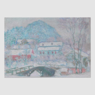Papel De Seda Monet - Noruega, aldea Sandviken en la nieve