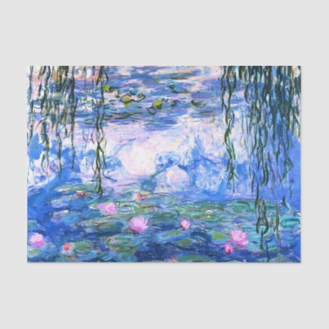 Papel De Seda Monet Pink Water Lilies  (Anverso)
