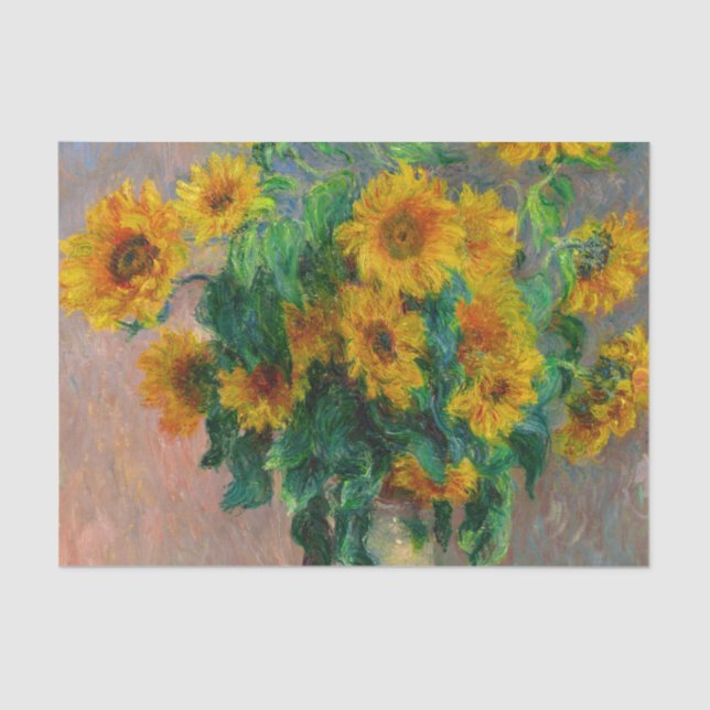 Papel De Seda Monet Sunflowers (Anverso)