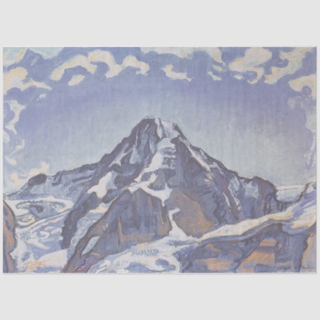 Papel De Seda Monje Monje Con Nubes (Ferdinand Hodler) (Anverso)