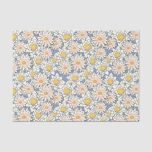 Papel De Seda Mono lindo clásico retro flores amarillas